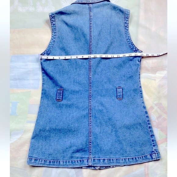 MAGNUM Blue Jeans Dept Jacket Women’s Vest Blue Size S Denim Button Front - Picture 5 of 12